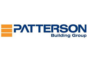 Patterson Building Group Patterson Building Group logo – blue-and-grey construction company mark.