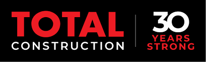 Total Total Construction logo – bold blue and grey design representing an Australian building firm.